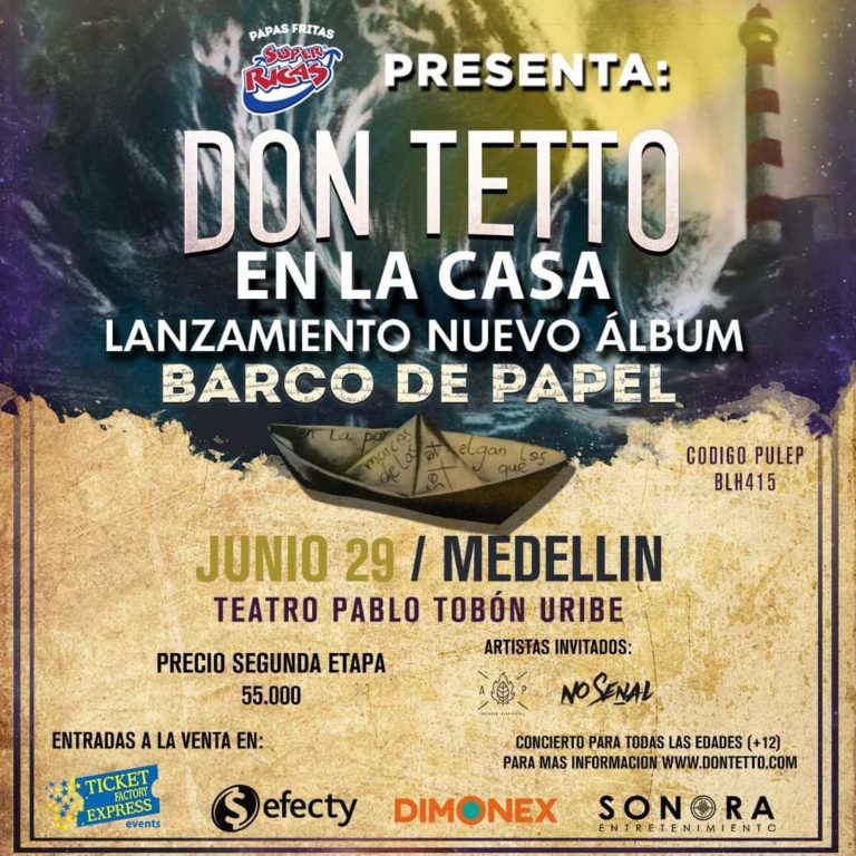 Don Tetto de concierto en Medellín con su "Barco de Papel"
