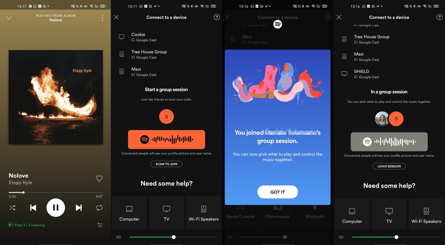 Llegan las "Sesiones Grupales" a Spotify para escuchar música con amigos