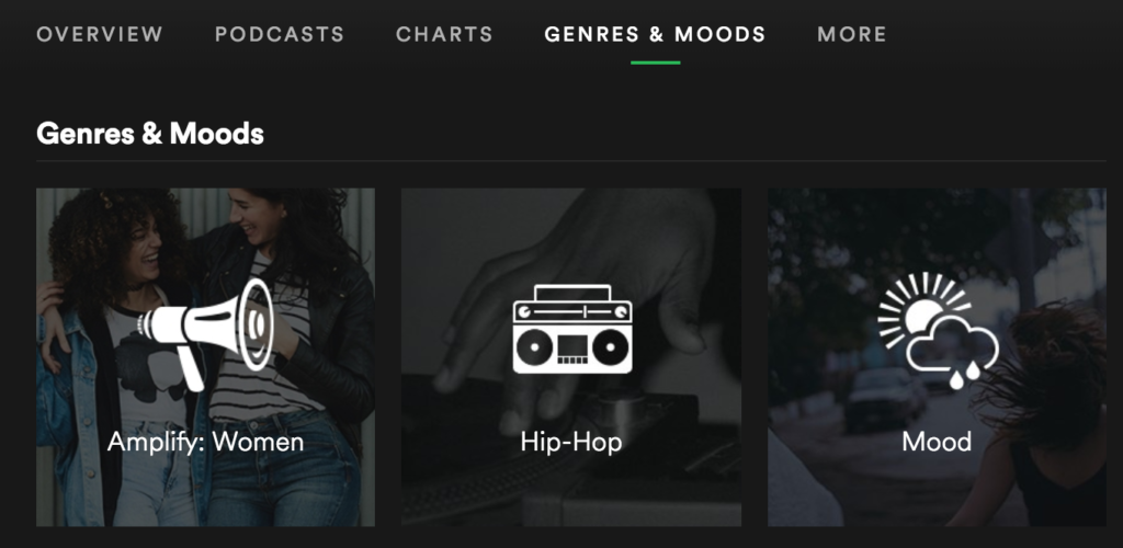 Spotify permitirá organizar canciones por mood y género