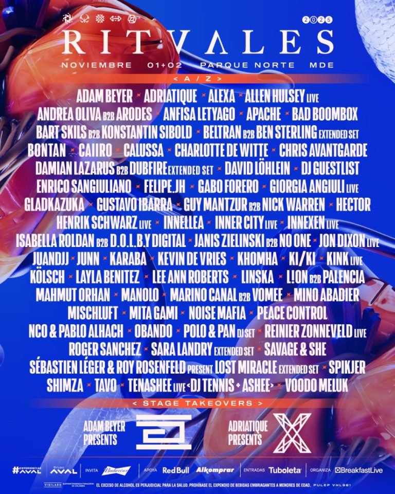 Ritvales 2025: Line Up Revelado del Festival de Música Electrónica Más Grande de Colombia