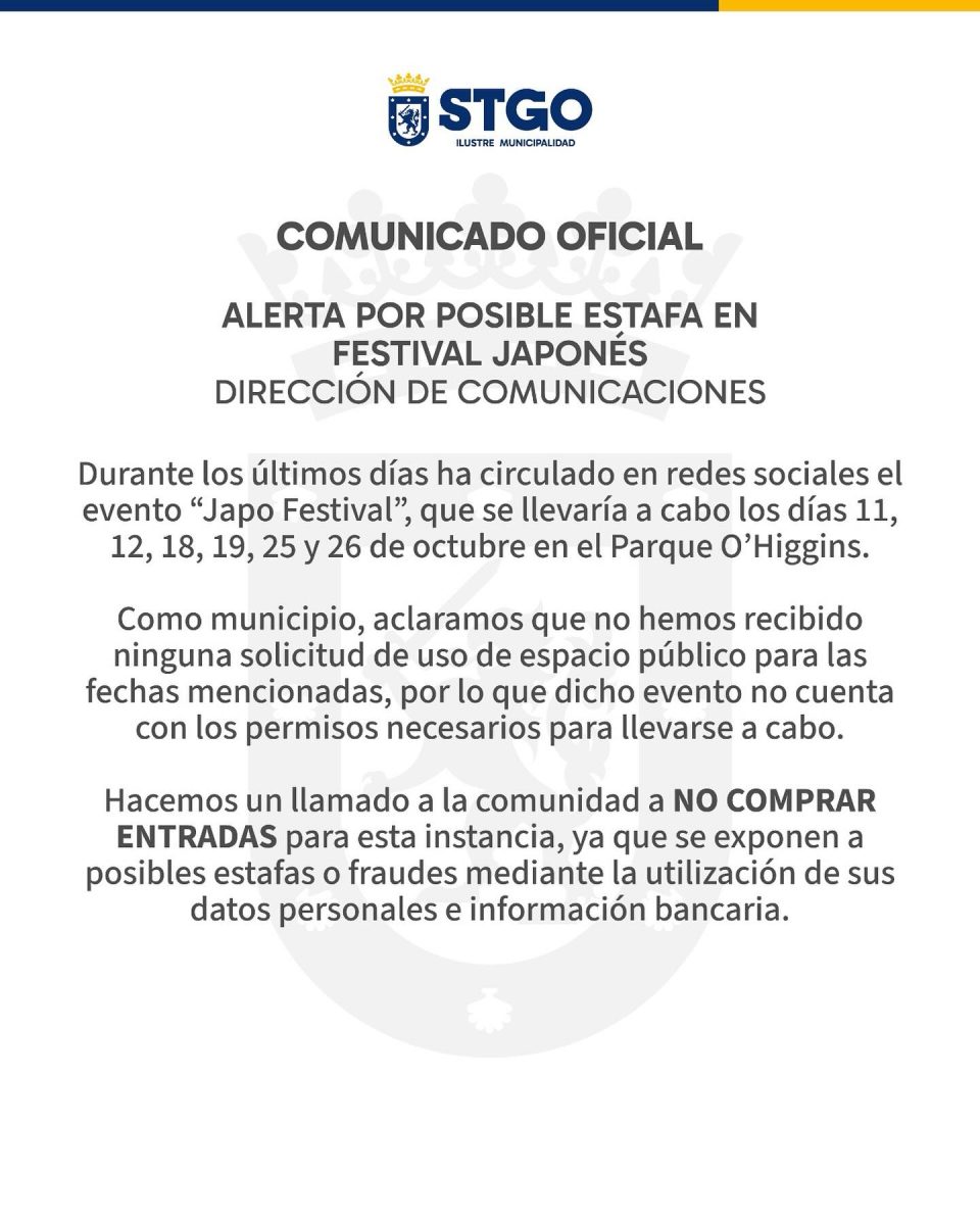 ¡Alerta! The Japan Fest 2025 es una estafa en Colombia, México, Chile y Argentina